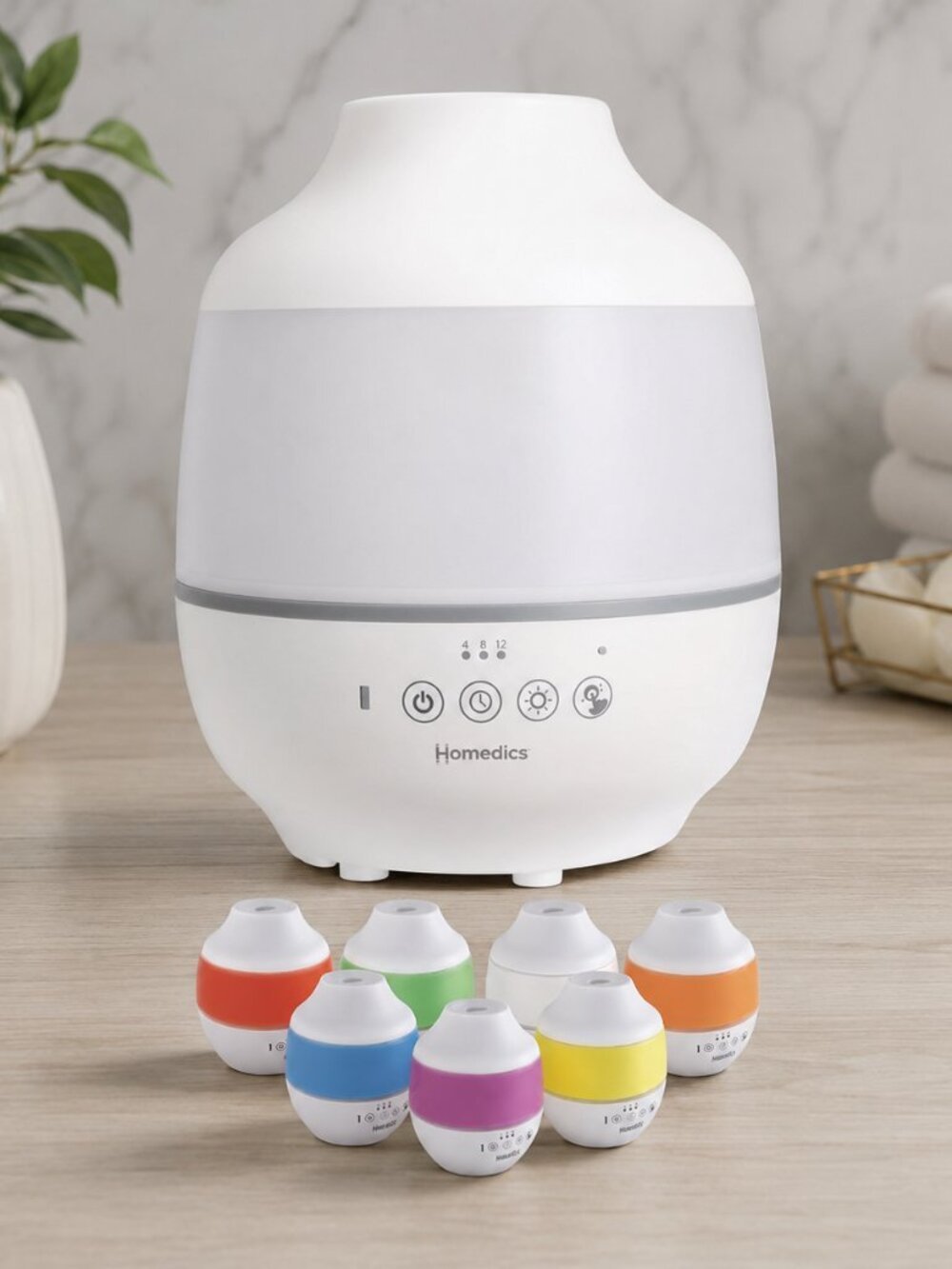 HoMedics TotalComfort Cool Mist Ultrasonic Humidifier – Whisper-Quiet, White